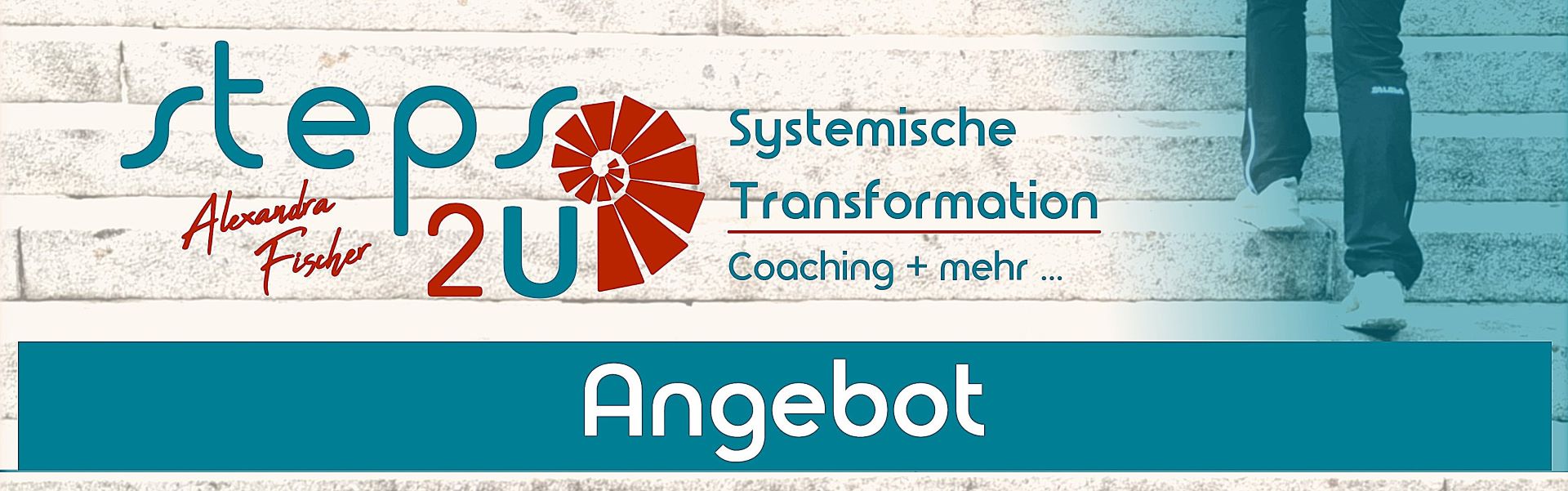 Logo von steps2U und der Seitentitel "angebot"
