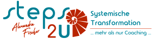 Schriftzug steps2U und Systemische Transformation