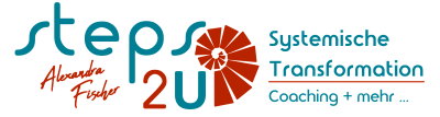 Schriftzug steps2U und Systemische Transformation